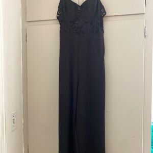 Almost Famous Black Lace Jumpsuit
